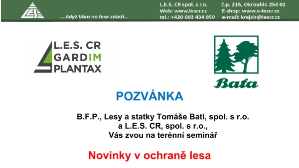 TERÉNNÍ SEMINÁŘ – NOVINKY V OCHRANĚ LESA